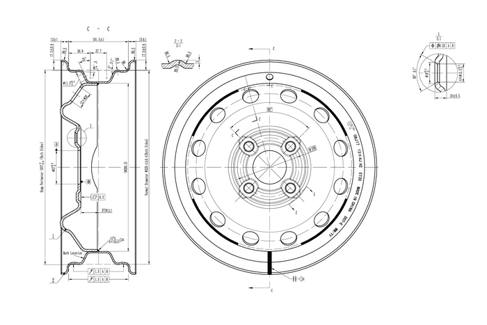 Stålfelg UNITRAILER tilhenger 4Jx13"H2 4x100 ET:30