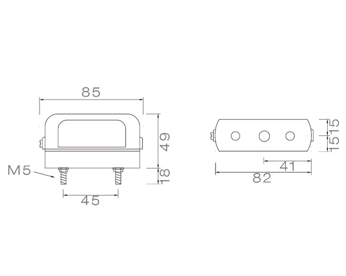 Tilhengerbrettbelysning Aspöck Regpoint liten 12V DC / 0,8m