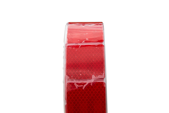 Rød kontur reflekterende tape i segmenter - 1 meter