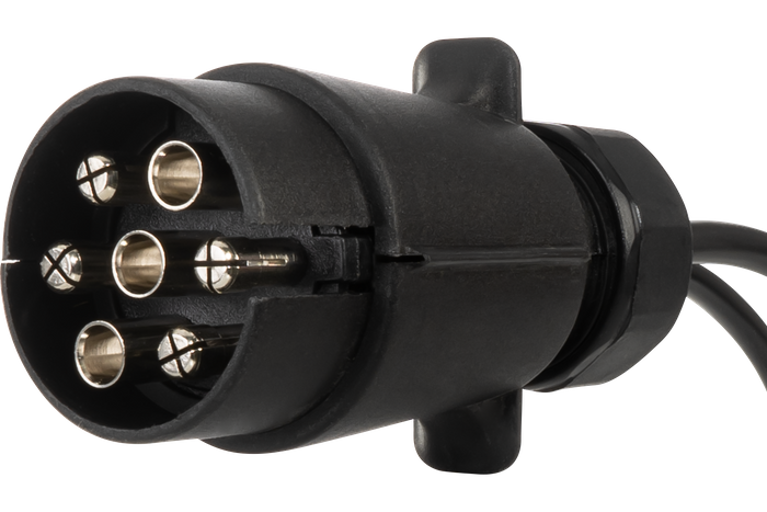 MANTES elektrisk installasjon tilhenger sele 4,7 m 7 PIN plugg bajonetter 2x 5 PIN + 2x 2 PIN