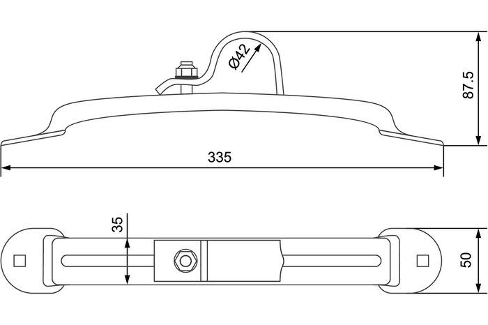 DOMAR monteringsbrakett for hjulbueskjerm, justerbar, galvanisert