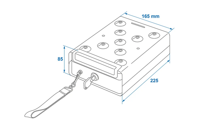 ProPlus 540250 bærbar nøkkelsafe 225x165x85mm