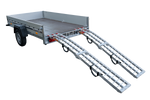 UNITRAILER ALR002 sammenleggbare ramper aluminiumsramper for tilhengere 221 cm 680 kg med belte, sett med 2