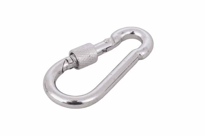 Karabinkrok med sikring for tau DROMET KSZ.5.50 brannmannskarabinkrok 5x50mm