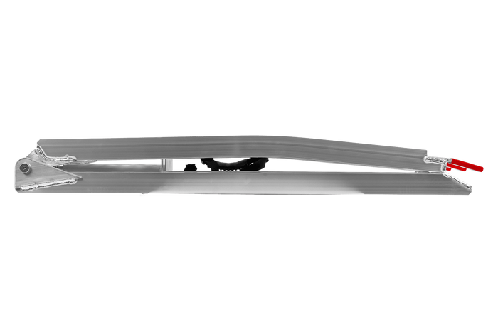 UNITRAILER ALR003 sammenleggbar rampe aluminiumsrampe for tilhenger 221 cm 340 kg med belte og støtte