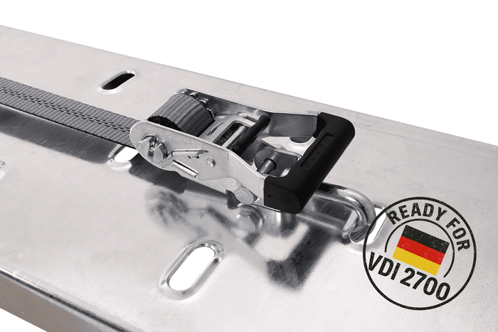 HEFFA CARLINE 130 bergingsbil transportbelte hjulsikringsbelte 2,8m/35mm/3t VDI 2700