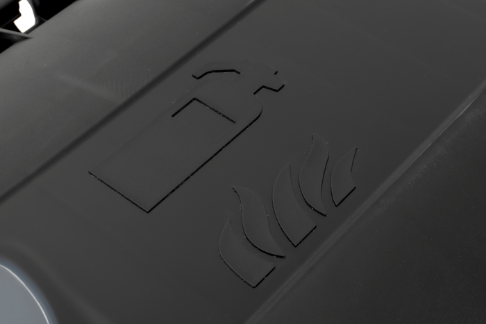 Brannslukningsboks 9/12kg DAKEN 82511 STRIKE 707x322x239mm svart