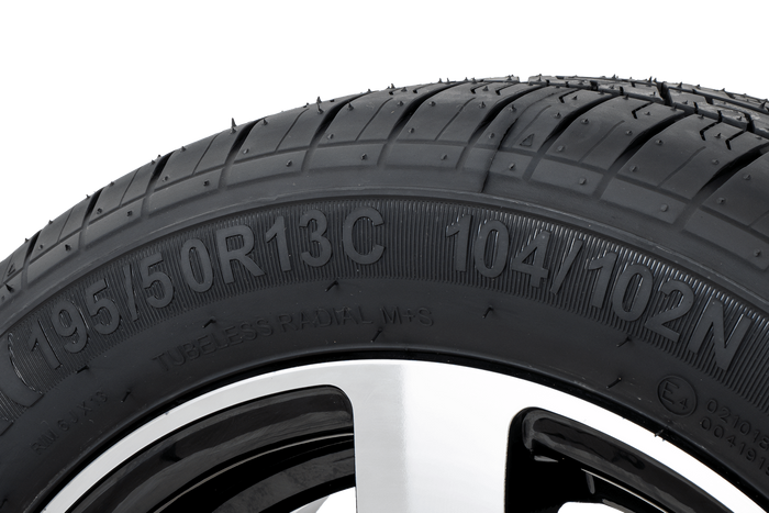 Forsterket tilhengerhjul DEKK KENDA 195/50 R13C 104/102N ALU FELG STARCO polert 6Jx13"H2 5x112 ET:30