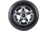 Sett med to forsterkede hjul til tilhenger LINGLONG TIRE 195/55 R10C 98/96N ALU UNITRAILER FELG 6Jx10" 5x112 ET:-4