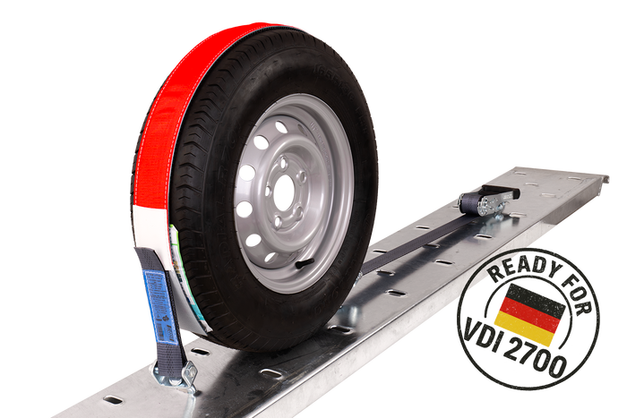 HEFFA CARLINE 130 bergingsbil transportbelte hjulsikringsbelte 2,8m/50mm/5t VDI 2700