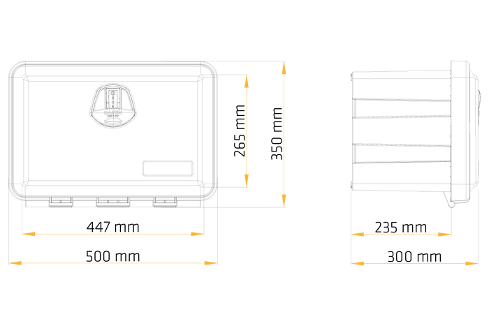 DAKEN 81100 JUST verktøykasse 500x350x300mm 27l