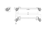 KNOTT P11359.014 VGB13 bremset aksel for båthenger 1350 kg 1500 mm 2000 mm 5x112