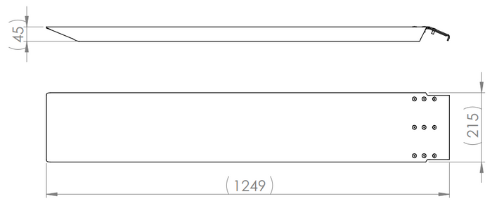 Aluminium Unitrailer UNI L1250 ALU ramper - et sett med 2