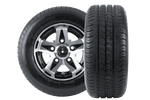 Sett med to forsterkede hjul til tilhenger LINGLONG TIRE 195/55 R10C 98/96N ALU UNITRAILER FELG 6Jx10" 5x112 ET:-4