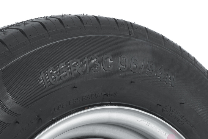 Forsterket hjul for tilhenger KENDA DEKK 165/80 R13C 96/94N KENDA FELG 4.5Jx13"H2 5x112 ET:30