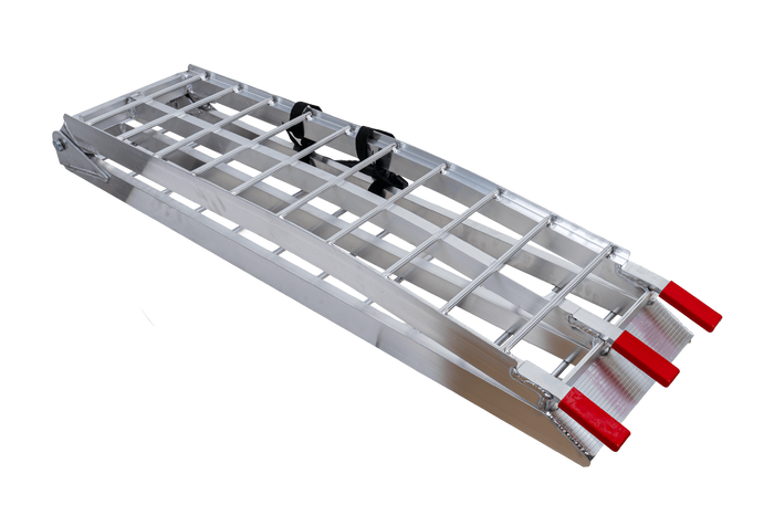 UNITRAILER ALR002 sammenleggbar rampe aluminiumsrampe for tilhenger 221 cm 340 kg med belte