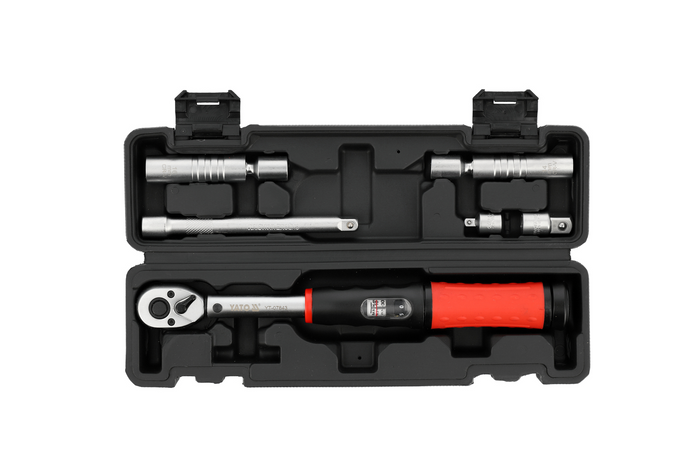 YATO 3/8" 10–60 Nm 6-delers momentnøkkelsett for tennpluggbytte