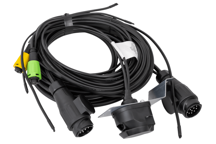 MANTES elektrisk installasjon, båthengerledningsnett 9,57m, 13PIN-plugg, 2x 5PIN-bajonetter