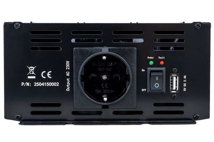 Spenningsomformer 24V/230V (1000/2000W) KAMAR E1927