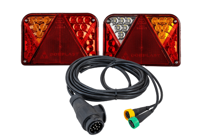 DOBPLAST DPT35 LED-baklykter + MANTES-ledningsnett 4,1 m 13-pinners