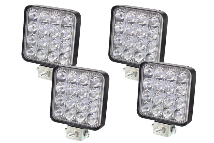 Sett med fire LED-arbeidslamper reflektor HERMON LLP16MINI 16xLED 2880lm