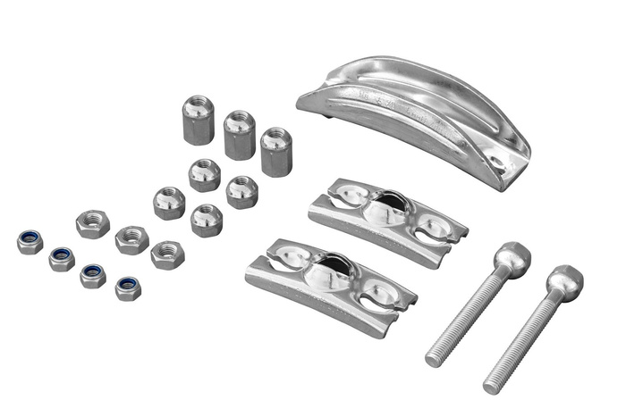 Tandem klips for KNOTT bremseslanger for en toakslet tilhenger