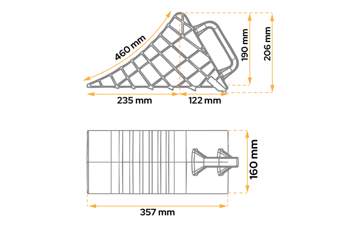 Hjulkloss med monteringsbrakett AL-KO UK46 h:206mm