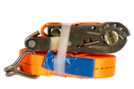 Sett med fire UNITRAILER 8m/25mm/1t oransje transportbelter med strammer