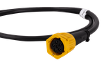 Bajonettplugg 6 PIN venstre FRISTOM for tilhenger, gul med 1 m kabel