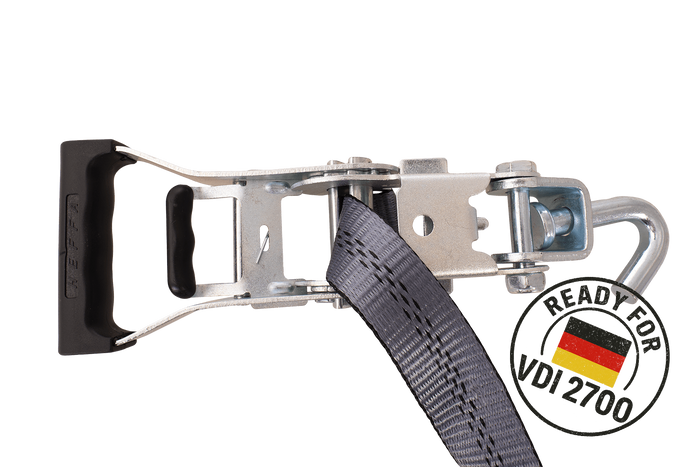 HEFFA CARLINE 130 bergingsbil transportbelte hjulsikringsbelte 2,8m/35mm/3t VDI 2700