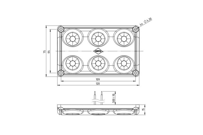 HORPOL LWD2325/CZ LED 720 lm svart innvendig billampe