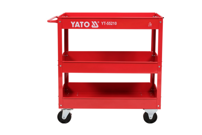 YATO YT-55210 Verkstedtralle med 3 nivåer, verkstedskap, 130 kg, 79,5 x 79 x 37 cm