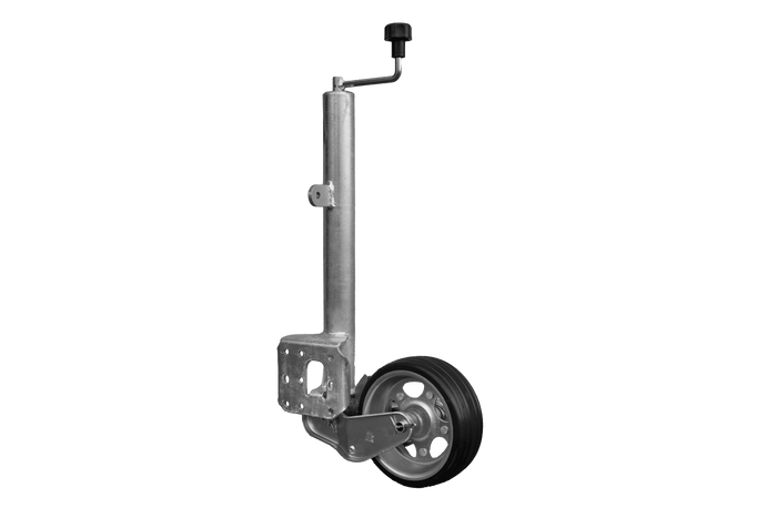 UNITRAILER automatisk støttehjul med håndtak 500 kg 60 mm 660-904 mm