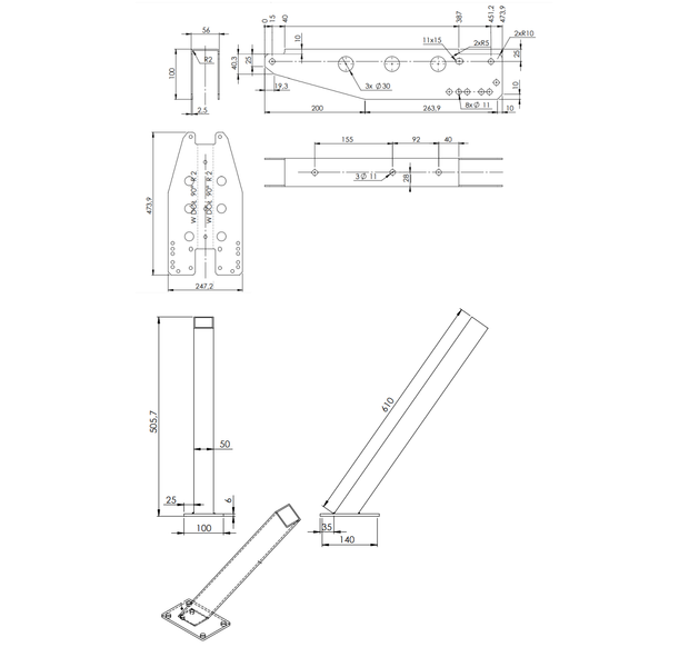 UNITRAILER stamme med vinsj og båthengerfeste
