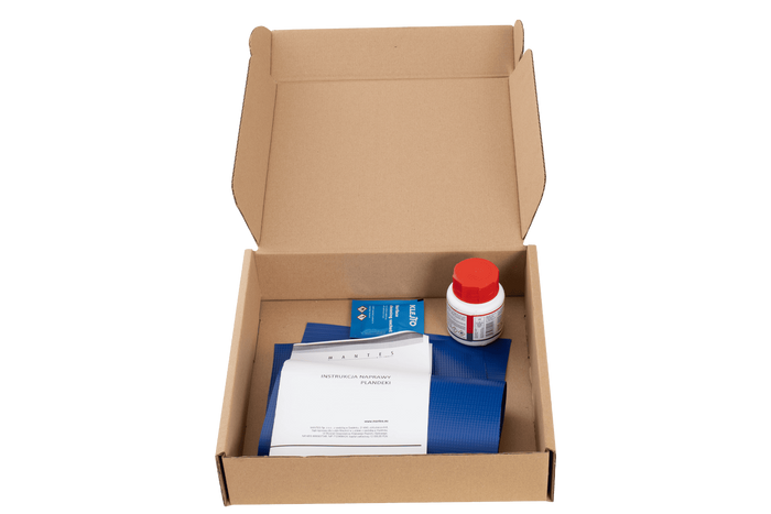 Reparasjonssett for presenning MANTES Eco Blue 500 g/m2