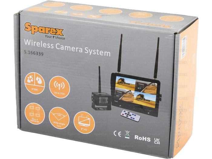 Trådløst ryggesystem SPAREX S.166339 monitor 9" + kamera