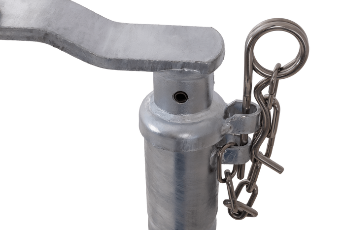 KNOTT TK48 støttehjul korrugert rør 300kg 48mm 700-940mm