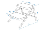 ProPlus 360823V01 Sammenleggbar campingtrapp To-trinns trappetrinn 150 kg