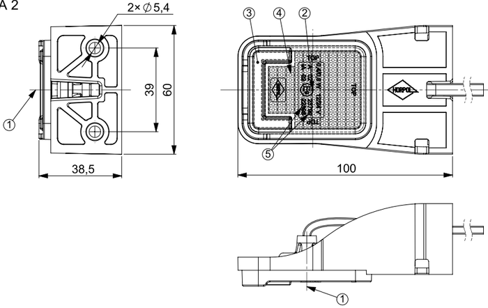 HORPOL LD 2732 LED Universal Markeringslampe med henger