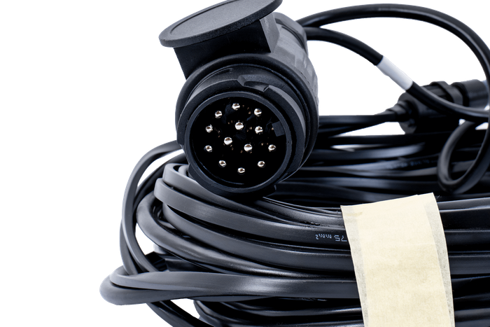 MANTES elektrisk installasjon, tilhenger trekkvogn sele, 8 m, 13-PIN støpsel, 2x 5-PIN bajonetter