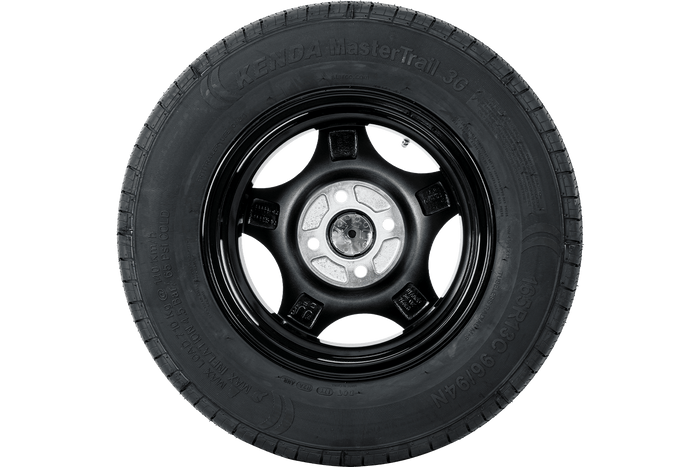 Forsterket hjul for tilhenger DEKK KENDA 165/80 R13C 96/94N ALU FELG STARCO polert 5Jx13"H2 4X100 ET:30