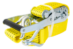 Sett med fire UNITRAILER 4m/50mm/5t gule transportbelter med strammer