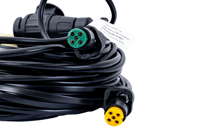 MANTES elektrisk installasjon, tilhenger trekkvogn sele, 8 m, 13-PIN støpsel, 2x 5-PIN bajonetter