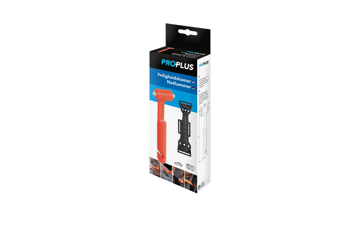 ProPlus 540050 sikkerhetsglasshammer, sikkerhetsbeltekniv