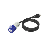 Adapter med jordet støpsel og CEE-uttak 16A ProPlus 373527DE kabel 150cm
