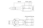 KNOTT KK6220S øyefeste for 3500 kg tilhenger med 60 mm rørformet dragstang