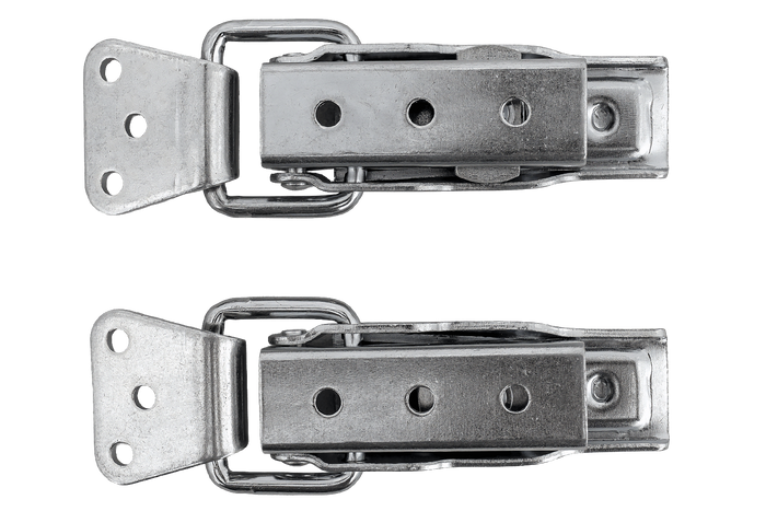 Sett med sidekroker med WINTERHOFF BVS 60-1 + BVSG 60-A festemidler, komplett tilhengersidelås med nøkkel