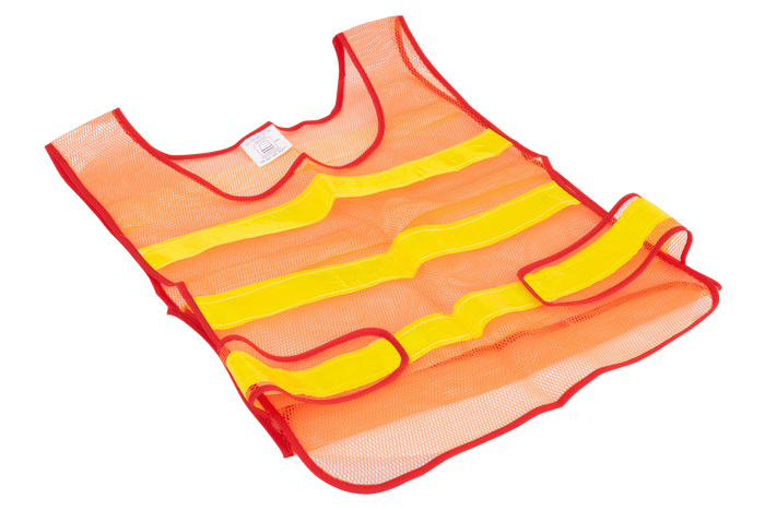 HERMON XXL oransje refleksvest med borrelås på siden