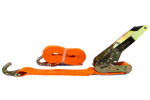 Sett med fire UNITRAILER 5m/50mm/5t oransje transportbelter med strammer