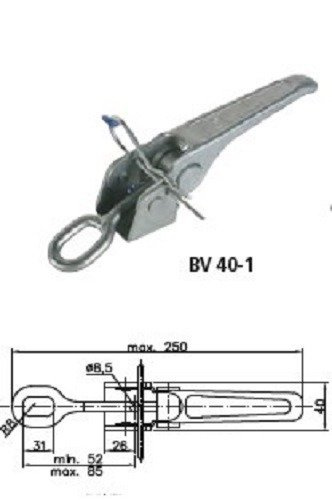 WINTERHOFF BV 40-1 tilhengerfeste for eksentrisk låsing av tilhengersiden